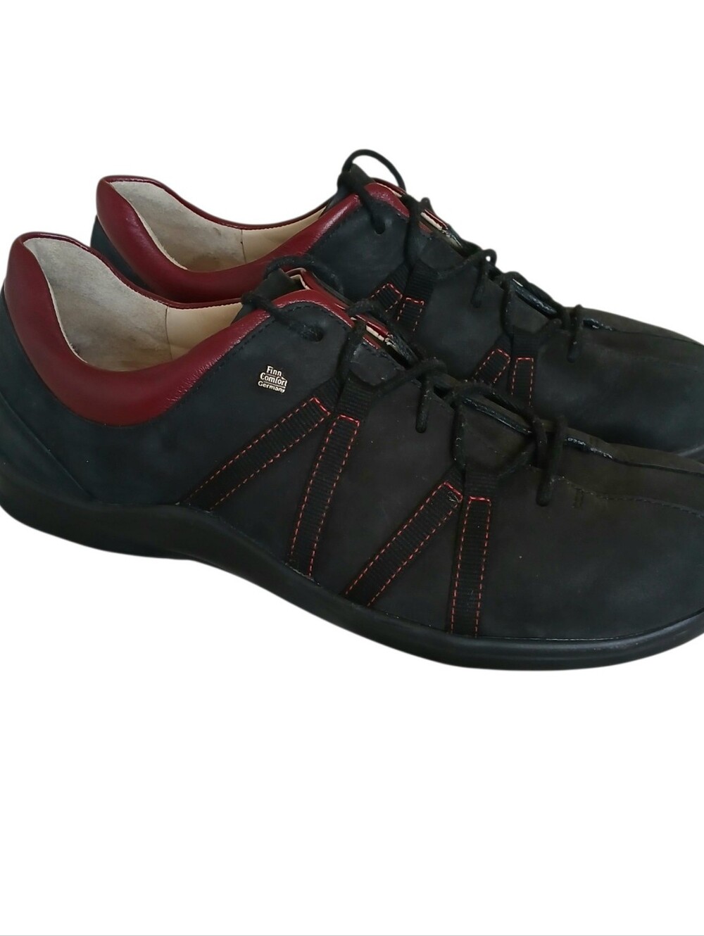FINN COMFORT Chelsea Nubuck Leather Lace Up Comfort Shoes Women's 9.5 Germany